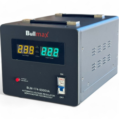 Монофазен Servo /безчетков/ Автоматичен стабилизатор за ток и напрежение Bullmax 5000VA/3000W