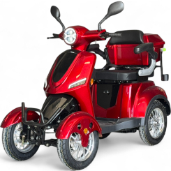 Електрическа Четириколка FM4 B4 1500W, 60V, Моторна Спирачка, Червена Перла