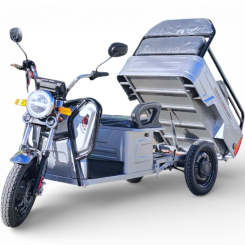 Двуместна товарна електрическа триколка Bullmax-S500, 2500W, 60V,20Ah, 5 батерии,EEC Сертификат, Червена