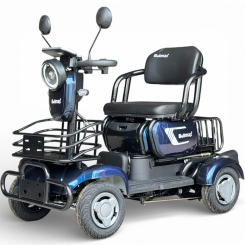 Триместна електрическа четириколка Fullmax C4, 1500W, 48v/20Ah, Магнитна спирачка, Реглаж, Маневрена, компактна, Хамелеон