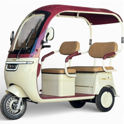 Триместна електрическа триколка с покрив Калинка Premium, 3000W, 72V/60Ah, 6 батерии, EEC Сертификат, Сива