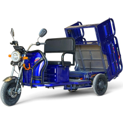 Подсилена триместна товарна електрическа карго триколка, 3500W, 600кг товароносимост, мощни батерии, 80км пробег